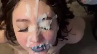 Huge Facial For Polite Cumslut